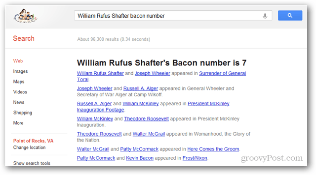Kako pomoću Googlea pronaći 6 stupnjeva Kevina Bacona