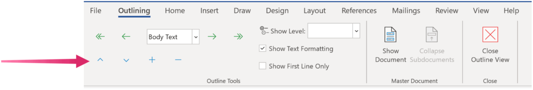 Kako koristiti prikaz kontura u programu Microsoft Word i organizirati dokumente