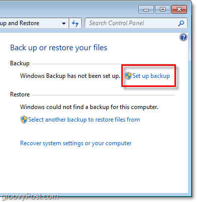 Windows 7 sigurnosna kopija - postavljanje sigurnosnih kopija