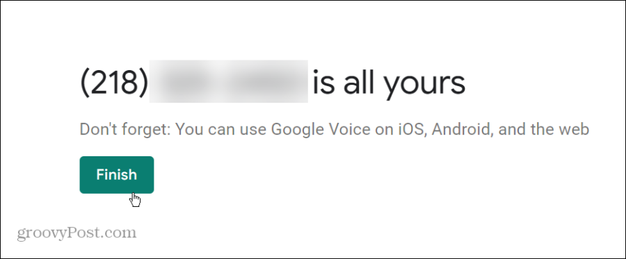 Vaš Google Voice broj