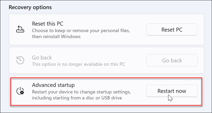 Otvorite BIOS na Windows 11