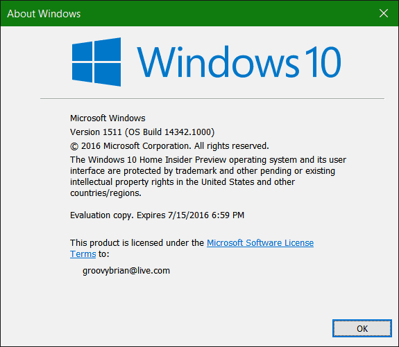 Windows 10 Pregled 14342