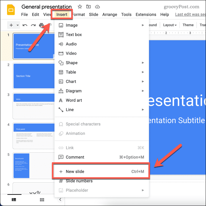 Izradite novi slajd u Google slajdovima