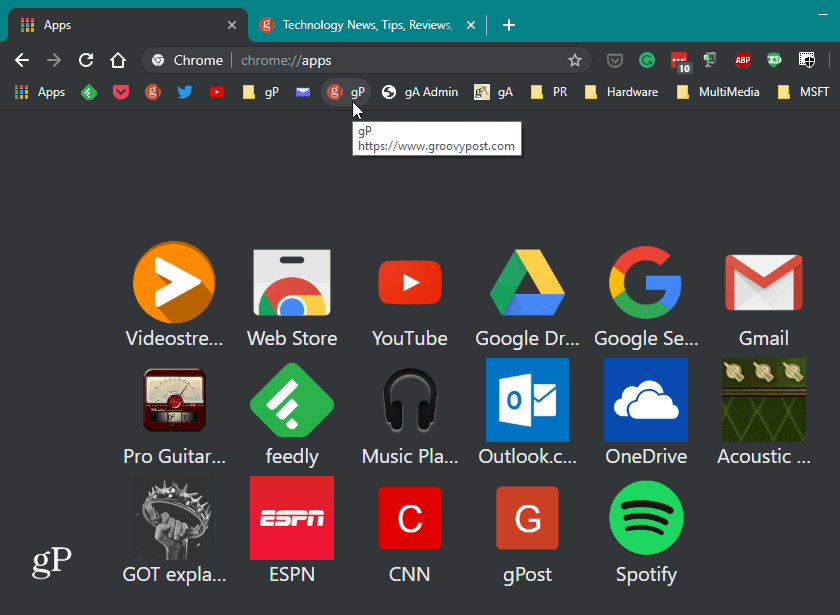 Tamni način rada Chrome je omogućen