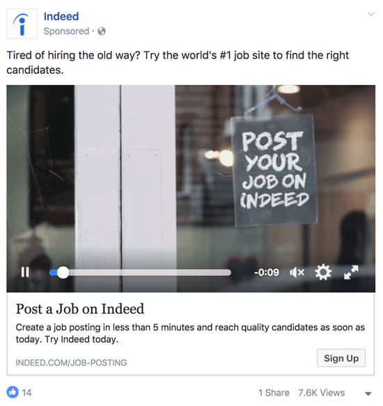 Pazite da vaš Facebook oglas jasno prenosi blagodati vaše ponude vašoj ciljanoj publici.