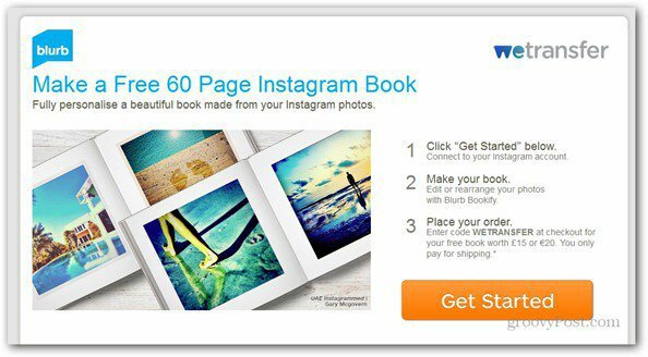 WeTransfer nudi besplatnu foto stranicu sa 60 stranica na Instagramu