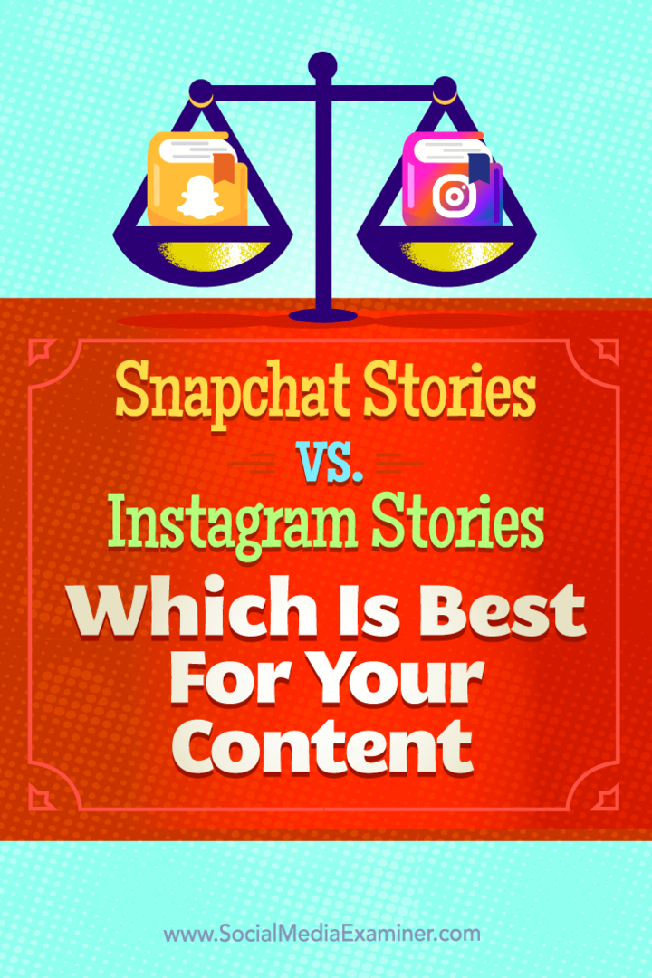 Savjeti o razlikama između Snapchat Stories i Instagram Stories i koji je najbolji za vaš sadržaj.