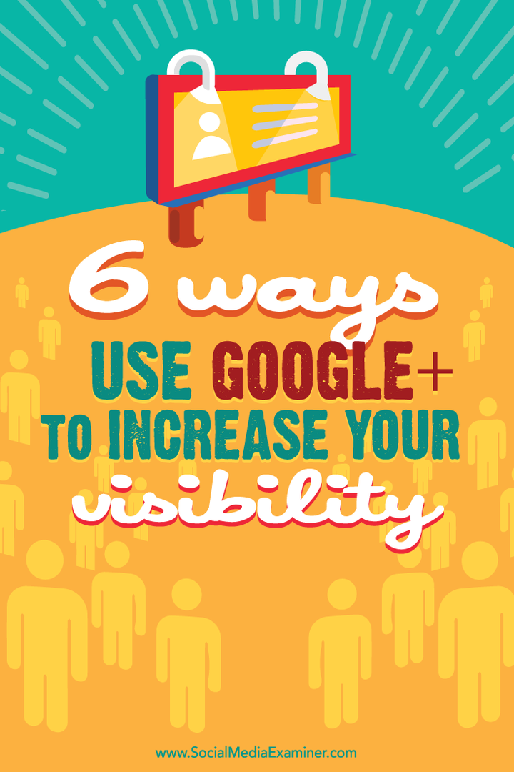 kako koristiti google + za poboljšanje vidljivosti -