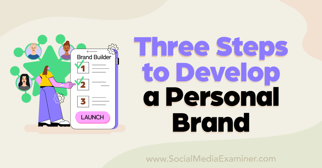 Tri koraka za razvoj osobnog brenda: Social Media Examiner