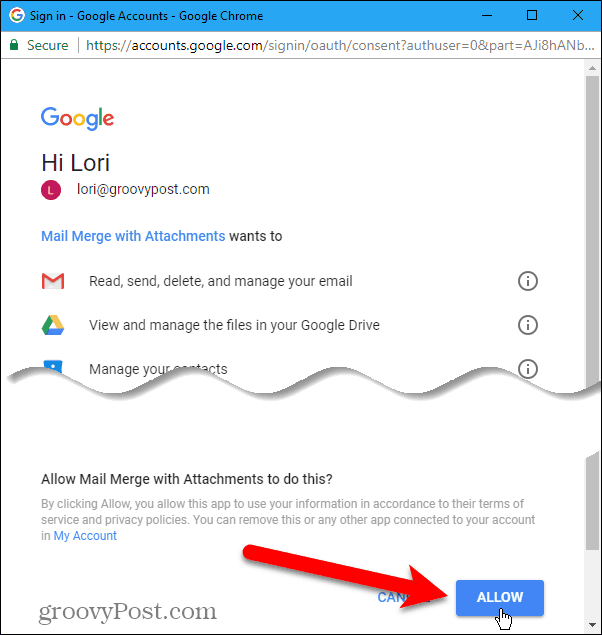 Omogući pristup Gmail računu