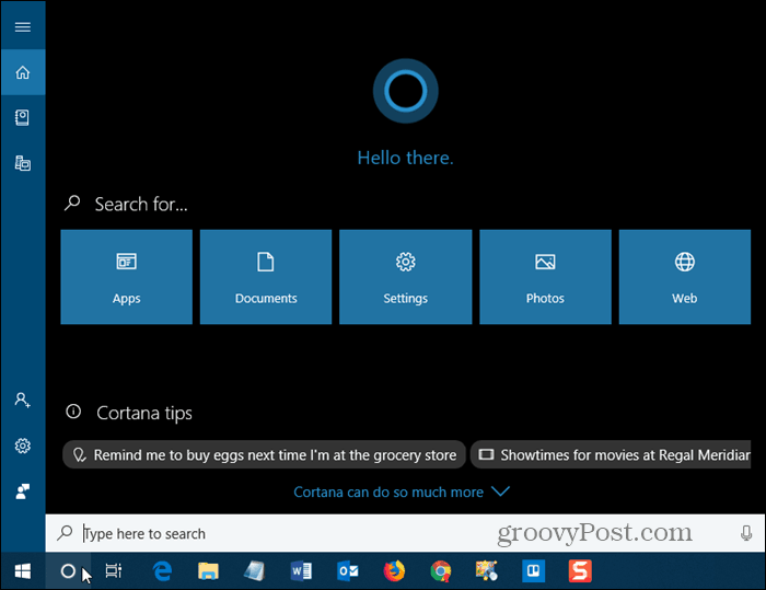 Cortana u sustavu Windows 10