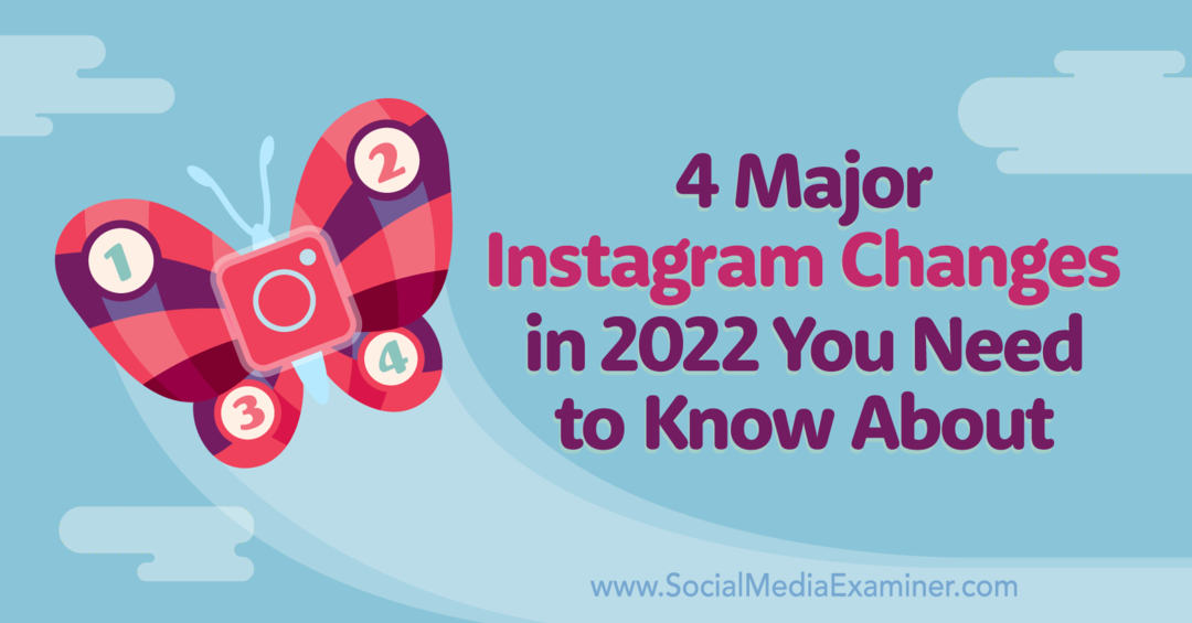 4 velike promjene na Instagramu u 2022. o kojima morate znati Marly Broudie na Social Media Examineru.