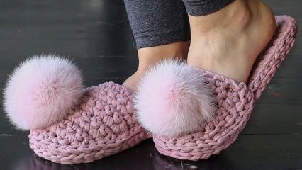 Kako napraviti pletene papuče? 