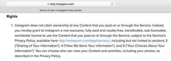 Uvjeti korištenja Instagrama navode licencu koju dajete platformi za svoj sadržaj.