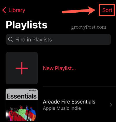 Apple Music sortiraj popise za reprodukciju