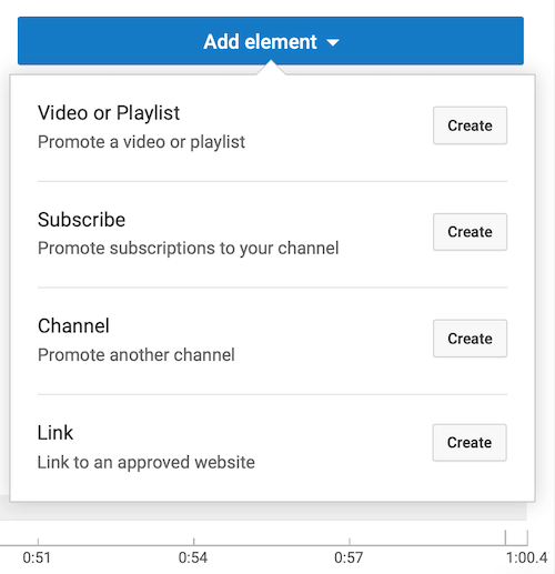 dijaloški okvir za dodavanje završnog zaslona YouTube videozapisu