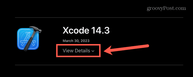 xcode prikaz pojedinosti