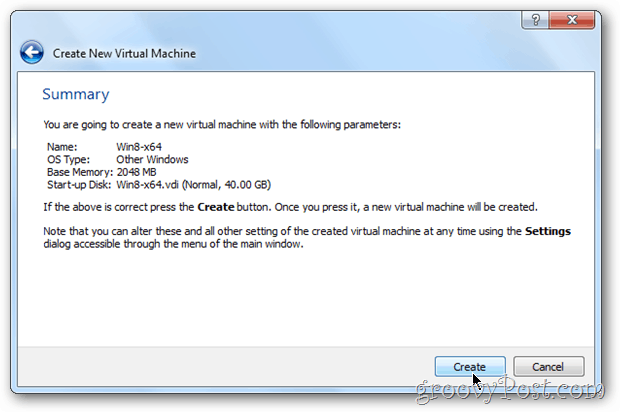 VirtualBox sažetak Vm windows 8