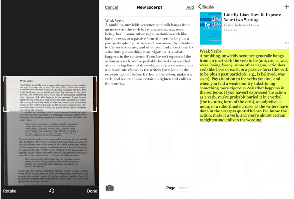 Isječak - iOS Booklighter Book Book, kako napraviti snimak ekrana iz knjige