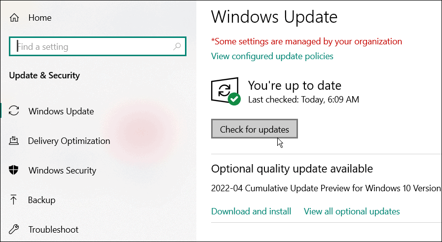 provjerite ažuriranja za Windows 10