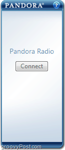 gumb za spajanje kako biste pokrenuli pandora gadget Windows 7