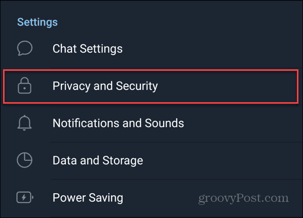 Postavke privatnosti i sigurnosti u Telegramu na Androidu