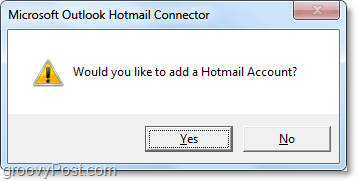dodajte Hotmail račun u Outlook pomoću alata za povezivanje