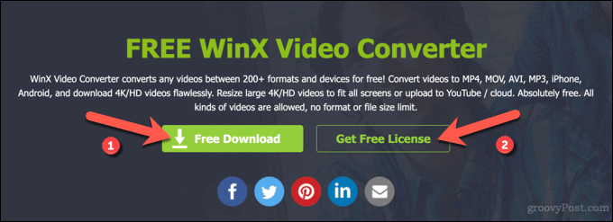 Preuzimanje WinX Video Convertera