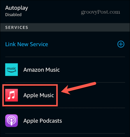Alexa usluge Apple Music