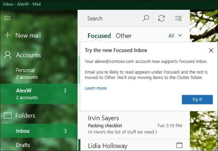 Microsoft pokreće velike ažuriranja za Windows 10 Mail and Calendar Apps