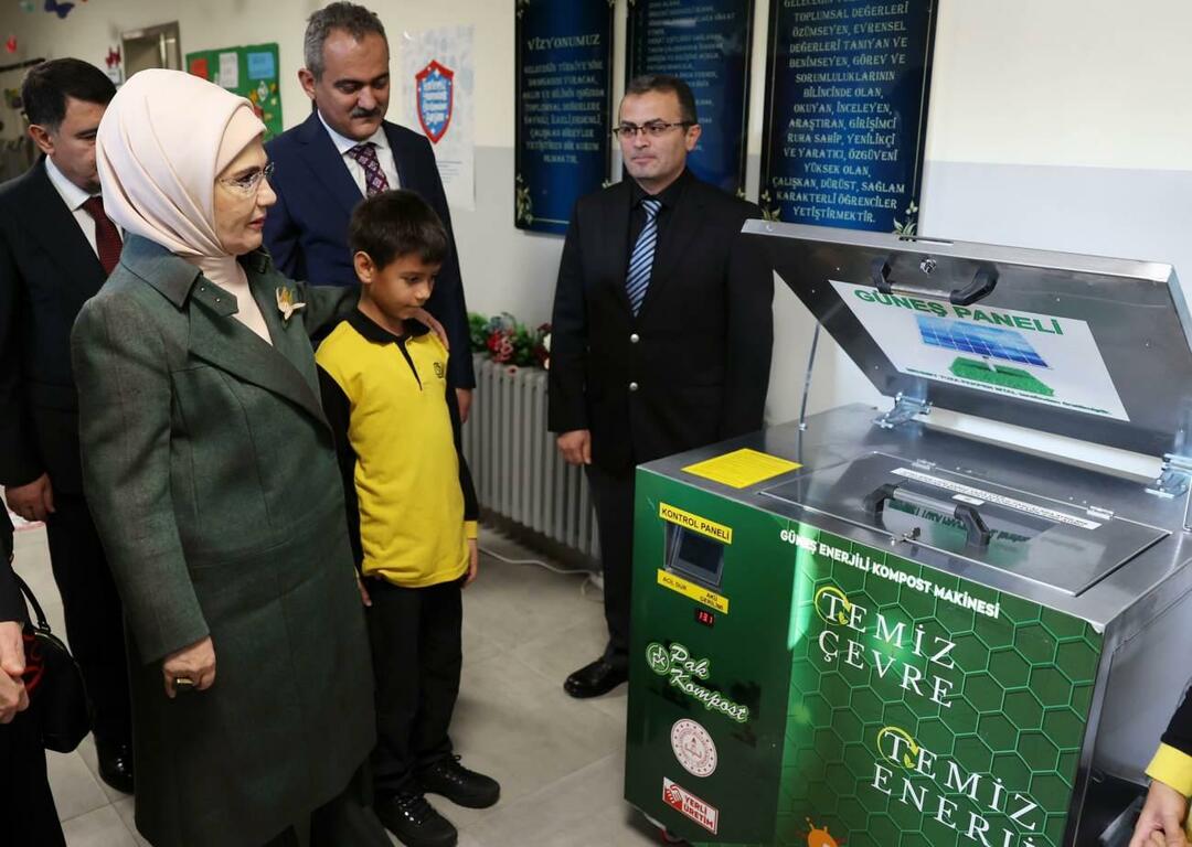 Emine Erdoğan provjerila je zero waste praksu Osnovne škole Ostim