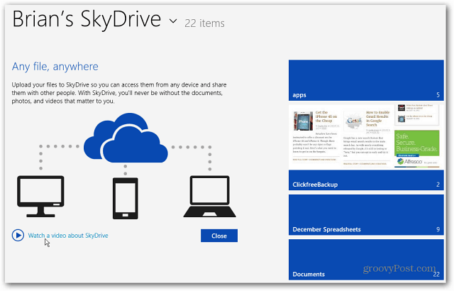 Novi početni zaslon SkyDrive
