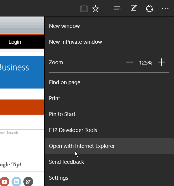 otvorite s IE Microsoft Edge