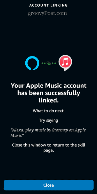 alexa apple music račun povezan