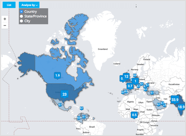 Tweetsmap analizira po zemljama