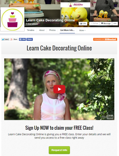 naučite ukrašavanje torti putem internetske facebook aplikacije