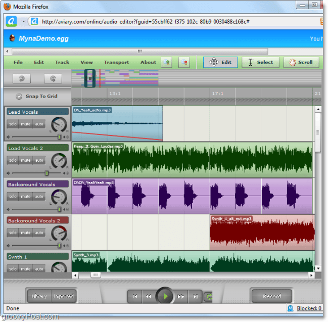 myna audio editor omogućuje vam da spojite zvuk i dodajete posebne efekte
