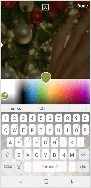 Instagram priče biraju boju teksta iz palete