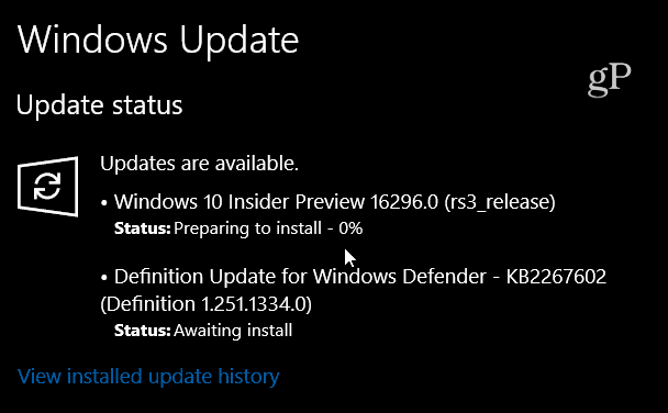 Windows 10, graditi 16296