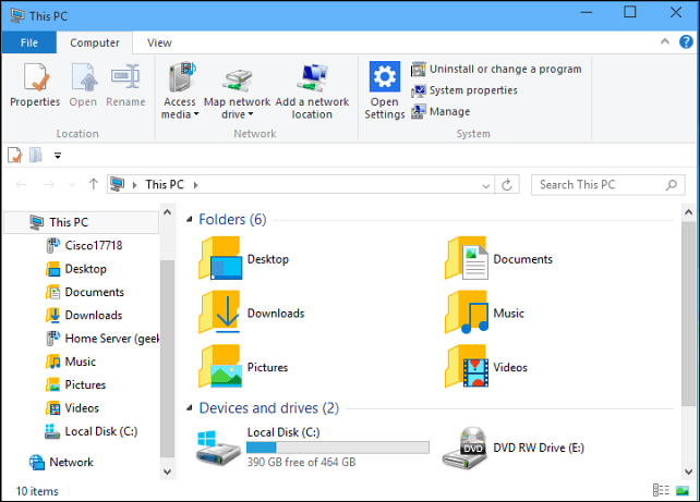 Neka Windows 10 File Explorer uvijek bude otvoren na ovom računalu