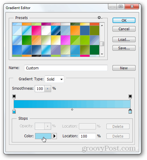 gradijent Photoshop stvoriti plavu boju povucite make tutorial create