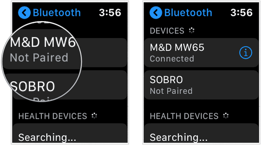 Bluetooth Watch Apple uparivanje