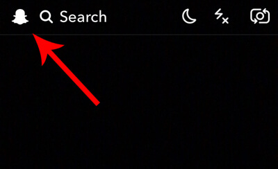 Dodirnite ikonu duha u gornjem lijevom dijelu zaslona Snapchat kamere.