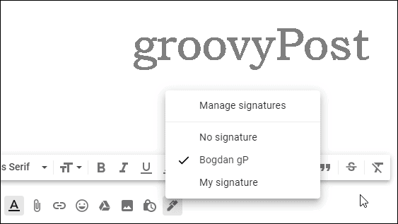 Odaberite postavke višestrukog potpisa za Gmail