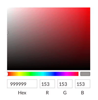 Odaberite boje alatom za odabir boja ili unesite heksadecimalne kodove.