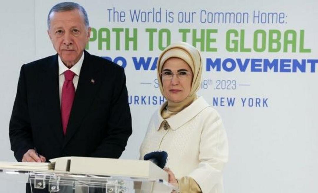 Gest predsjednika Erdoğana, koji je prvi potpisao "Zero Waste Goodwill Declaration", svojoj supruzi Emine Erdoğan!