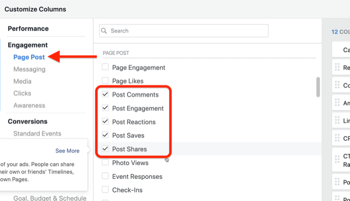 izradite prilagođeno izvješće o napretku potencijalnih klijenata u Facebook Ads Manageru, korak 3