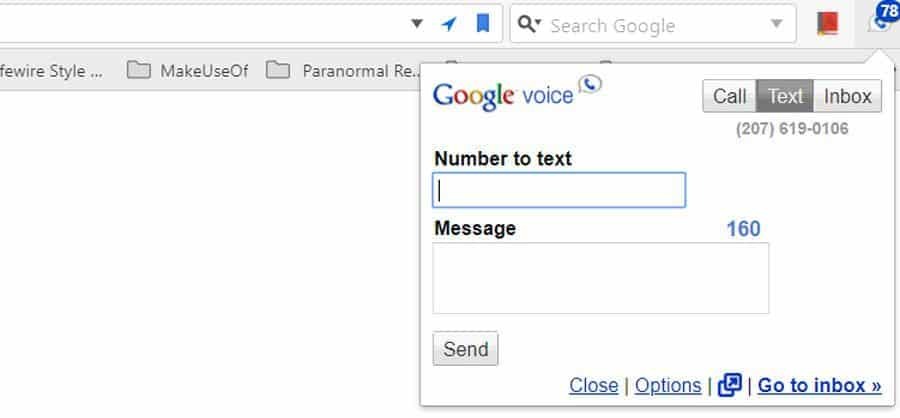 google voice chrome ekstenzija