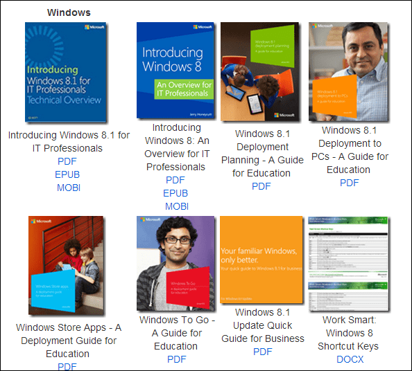 Kolekcija Microsoftovih e-knjiga