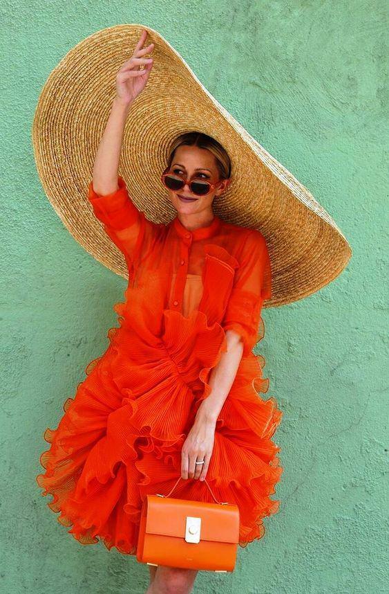 Narančasta kombinacija haljine
